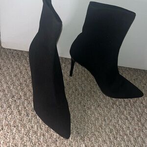 Black Knit Saks Fifth Avenue booties